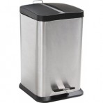 Lixeira Quadrada Inox Escovado 12L Jaspe