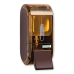 (Marrom) Saboneteira para sabonete líquido 500 ml (Transparente)